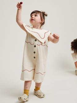 Claude & Co Baby Cali Cotton Overalls, Ecru, Ecru