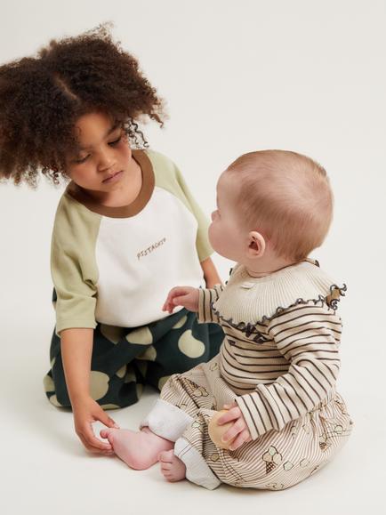 Claude & Co Baby Cotton Colour Block T-Shirt, Pistachio - view 2, Pistachio