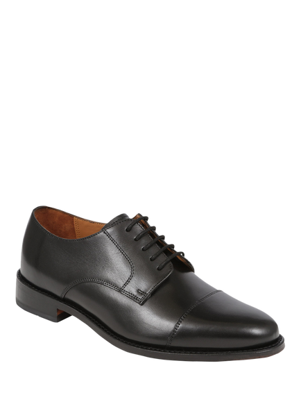 Jones Bootmaker Bennett Leather Derby Shoes, Black - view 2, Black