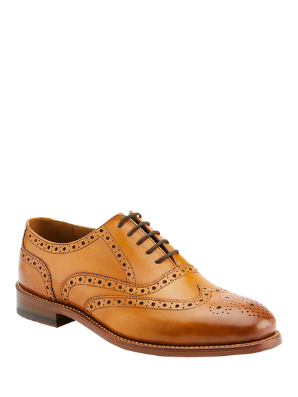 Jones Bootmaker Braxton Leather Brogues - view 2, Tan