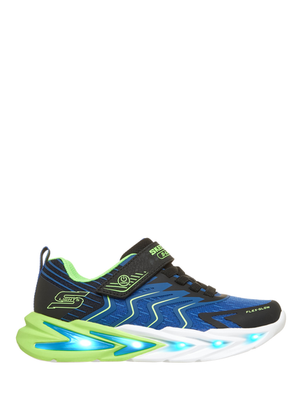 Skechers Kids' Flex Glow Light Up Trainers, Bblm, Bblm