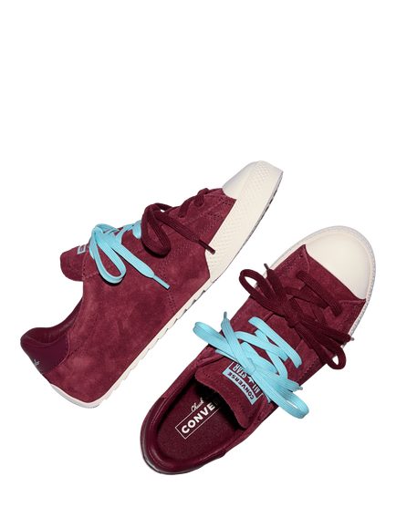 Converse Chuck Taylor Lo Colour Pop Trainers, Deepbordux/Rindout - view 2, Deepbordux/Rindout