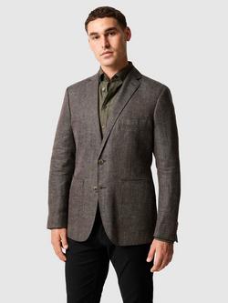 Rodd & Gunn Cascades Sports Fit Single Breasted Linen Wool Blend Blazer, Granite, Granite