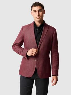 Rodd & Gunn Cascades Sports Fit Single Breasted Linen Wool Blend Blazer, Oxblood, Oxblood