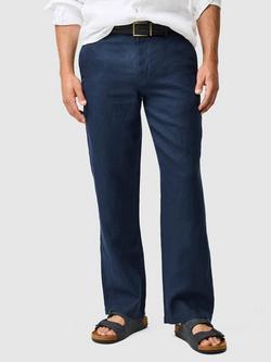 Rodd & Gunn Spencer Bay Linen Trousers, Navy