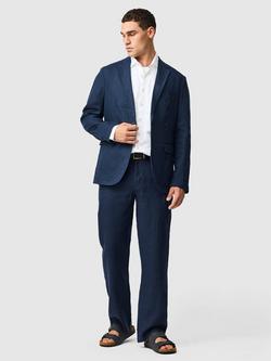 Rodd & Gunn Spencer Bay Linen Trousers - view 2, Navy