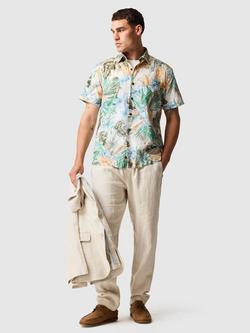 Rodd & Gunn Otokia Printed Short Sleeve Cotton Shirt, Botanical - view 2, Botanical