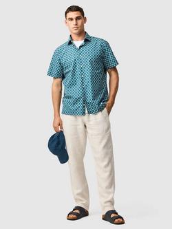 Rodd & Gunn Crown Hill Cotton Short Sleeve Shirt - view 2, Bluestone
