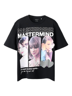 NAME IT Kids' Cotton Taylor Swift T-Shirt, Black, Black