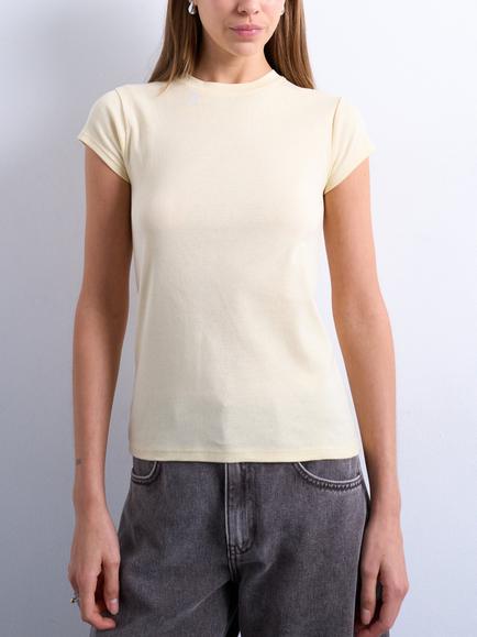 Topshop Everyday Crew Neck T-Shirt, Yellow