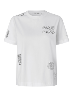 Samsøe Samsøe Short Sleeve Motif T-Shirt, White - view 2, White