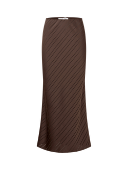 Samsøe Samsøe Satin Maxi Skirt, Brown, Brown