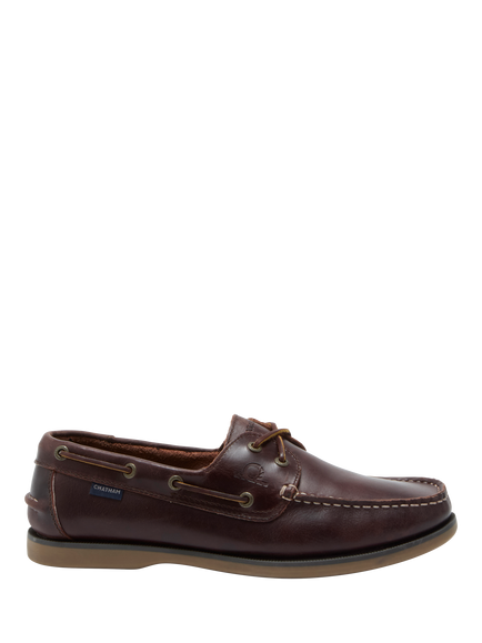 Chatham Whitstable Leather Boat Shoes, Oxblood, Oxblood