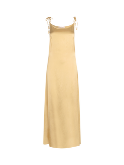 Samsøe Samsøe Sasinga Sleeveless Satin Slip Maxi Dress, Yellow, Yellow