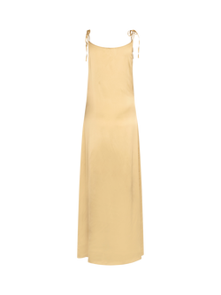 Samsøe Samsøe Sasinga Sleeveless Satin Slip Maxi Dress, Yellow - view 2, Yellow