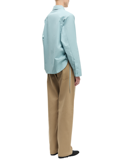 Samsøe Samsøe Sarita Cotton Shirt, Aqua - view 2, Aqua