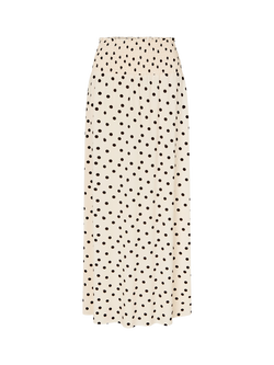 Samsøe Samsøe Saumi Polka Dot Maxi Skirt, Cream/Black, Cream/Black
