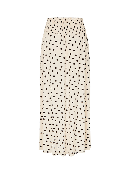Samsøe Samsøe Saumi Polka Dot Maxi Skirt, Cream/Black - view 2, Cream/Black