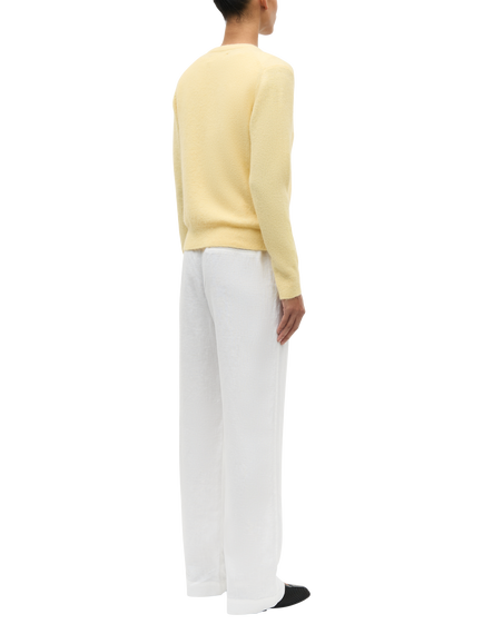 Samsøe Samsøe Nor Round Neck Short Cardigan, Yellow - view 2, Yellow