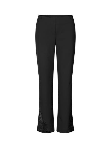 Samsøe Samsøe Bonnie Lace Trousers, Black, Black