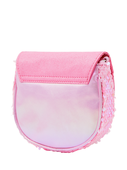 Angels by Accessorize Kids' Flower Sequin Flapover Bag, Pastel/Multi - view 2, Pastel/Multi