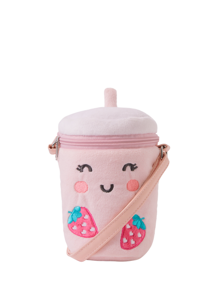 Angels by Accessorize Kids' Bubble Tea Crossbody Bag, Pink, Pink