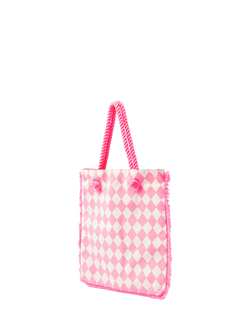 Angels by Accessorize Kids' Ice Cream Embroidered Shopper Bag, Pink - view 2, Pink