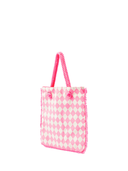 Angels by Accessorize Kids' Ice Cream Embroidered Shopper Bag, Pink - view 2, Pink