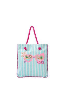 Angels by Accessorize Kids' Embellished Sunglasses Shopper Bag, Turquoise, Turquoise