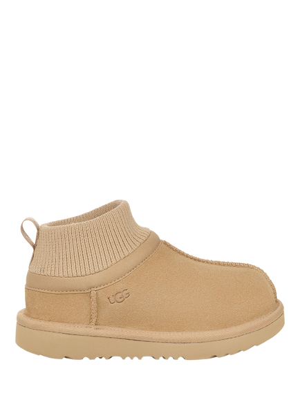 UGG Kids' Classic Ultra Stretch Cuff Boots, Mustard Seed, Mustard Seed