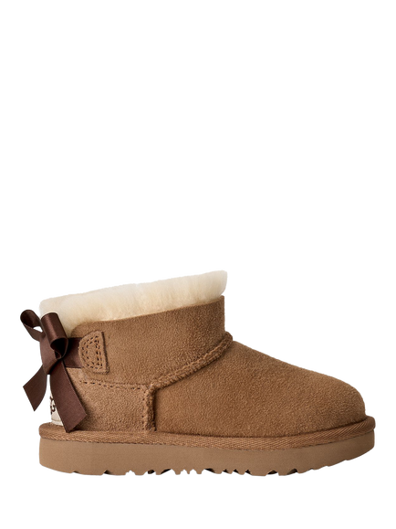 UGG Kids' Ultra Mini Bailey Bow Boots, Chestnut, Chesnut