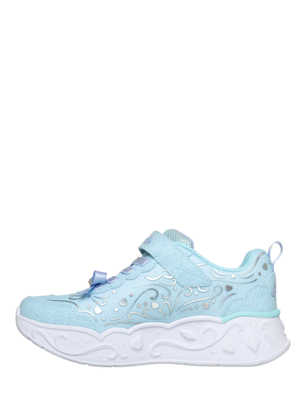 Skechers Kids' Lil Princess Tiara Trainers, Light Blue - view 2, Ltbl
