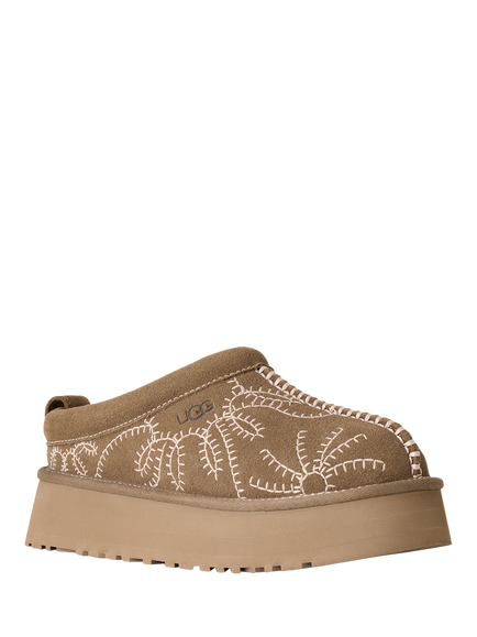 UGG Tazz Botanic Suede Slippers, Chestnut - view 2, Chestnut