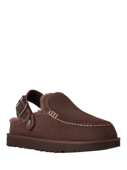 UGG Evelina Goldenstar Suede Clogs, Burnt Cedar - view 2, Burnt Cedar