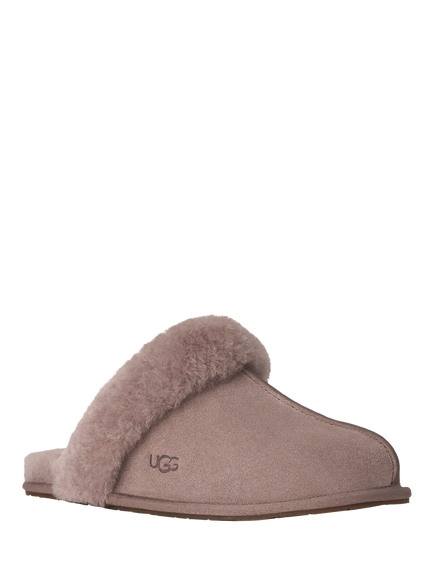 UGG Scuffette Sheepskin and Suede Slippers, Caribou - view 2, Caribou