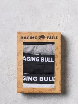 Raging Bull Classic Stretch Cotton Boxer Briefs, Pack of 3, Black/Grey - view 2, Black/Grey