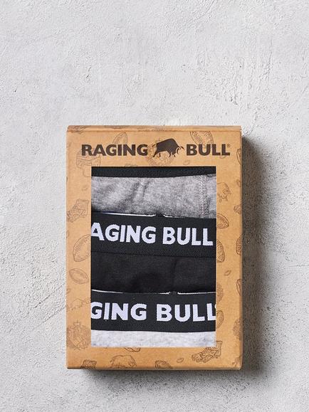 Raging Bull Classic Stretch Cotton Boxer Briefs, Pack of 3, Black/Grey - view 2, Black/Grey