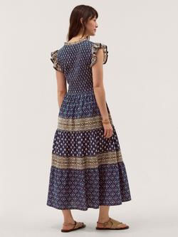 Monsoon Amaya Jersey Maxi Dress, Navy - view 2, Navy