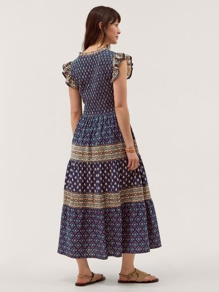 Monsoon Amaya Jersey Maxi Dress, Navy - view 2, Navy