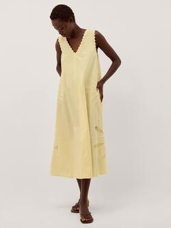 Monsoon Sunny Midi Dress, Yellow, Yellow