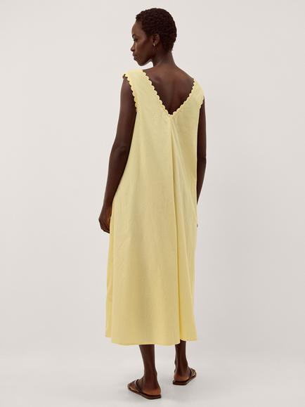 Monsoon Sunny Midi Dress, Yellow - view 2, Yellow