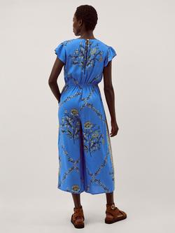 Monsoon Amiee Jumpsuit containing LENZING™ ECOVERO™ Viscose, Blue - view 2, Blue