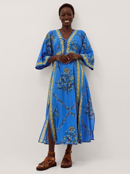 Monsoon Amiee Kaftan, Blue, Blue