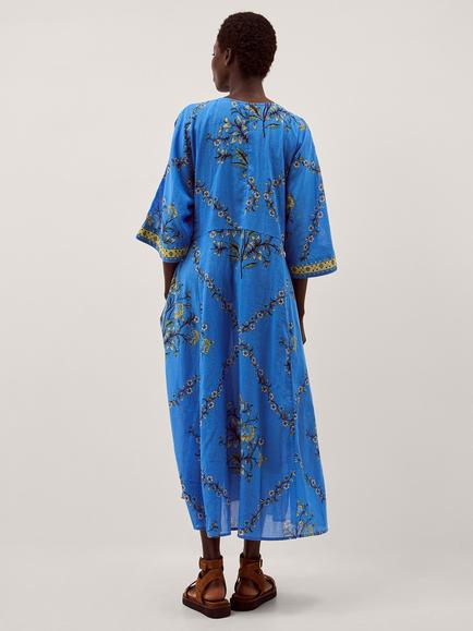 Monsoon Amiee Kaftan, Blue - view 2, Blue