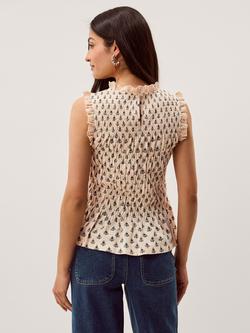 Monsoon Amaya Print Jersey Top, Ivory - view 2, Ivory