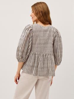 Monsoon Laila Tie Front Top, Ivory - view 2, Ivory