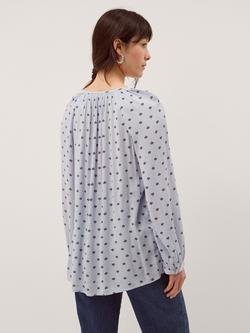 Monsoon Mia Print Blouse, Blue - view 2, Blue