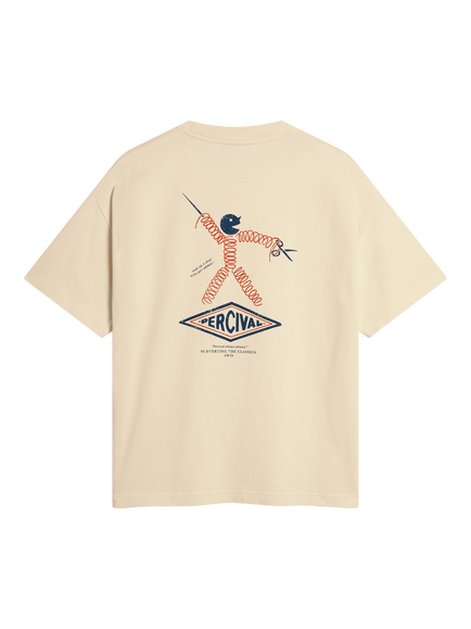 Percival Repair Shop Boxy T-Shirt, Ecru, Ecru
