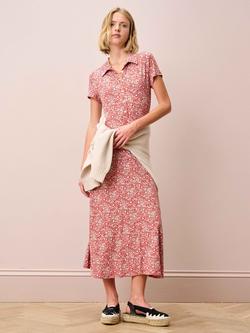 Brora Liberty Jersey Cap Sleeve Dress, Cherry Blossom, Cherry Blossom