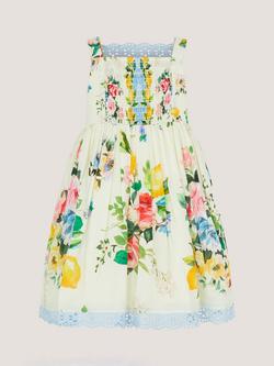 Monsoon Baby Amalfi Sleeveless Lemon Print Dress, White - view 2, White